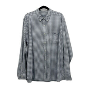 Vineyard Vines Men Gray Check OTG On the Go Performance Button Down XXL Stretch
